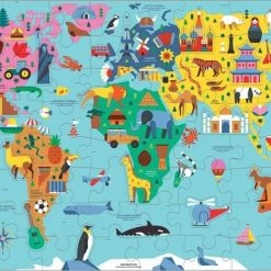 Mudpuppy Geographische Puzzel Wereldkaart - 78 Stukjes 7 Mudpuppy Geographische Puzzel Wereldkaart - 78 Stukjes -Puzzels Verkoopwinkel 550x395 33