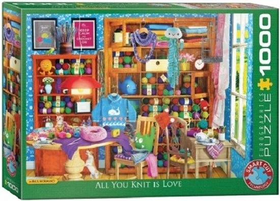 Eurographics Puzzel 1000 Stukjes - All You Knit Is Love 3 Eurographics Puzzel 1000 Stukjes - All You Knit Is Love