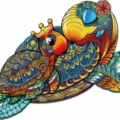 Brickkies®, Schildpad Familie, Turtle Family Jigsaw Puzzle, Houten Puzzel, A3, Maat L, 43 X 31 Cm, 255 Stukjes