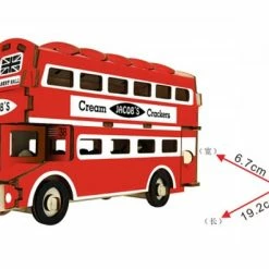De Bouwplaats Bouwpakket 3D Puzzel Britse Dubbeldekker Bus London Van Hout- Kleur -Puzzels Verkoopwinkel 550x396 9