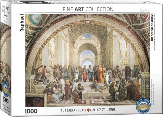 Eurographics Puzzel School Of Athens - Raphael - 1000 Stukjes 4 Eurographics Puzzel School Of Athens - Raphael - 1000 Stukjes - Afbeelding 2