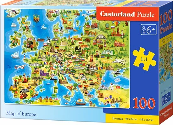 Castorland Map Of Europe - 100pcs 3 Castorland Map Of Europe - 100pcs
