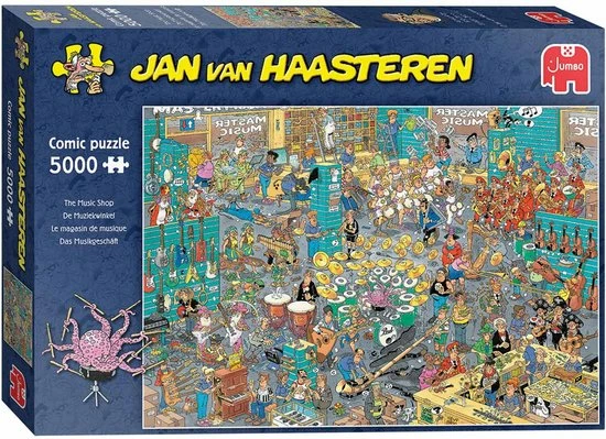 Jan Van Haasteren De Muziekwinkel Puzzel - 5000 Stukjes 11 Jan Van Haasteren De Muziekwinkel Puzzel - 5000 Stukjes - Afbeelding 9