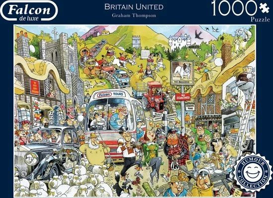 Jumbo Falcon Puzzel Graham Thompson Britain - Legpuzzel - 1000 Stukjes 6 Jumbo Falcon Puzzel Graham Thompson Britain - Legpuzzel - 1000 Stukjes - Afbeelding 4