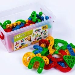 Dede- Click Clack Puzzel-96 Stukjes-Transparante Opbergdoos-3+ Jaar- STEM-Non Toxic -Puzzels Verkoopwinkel 550x399 8