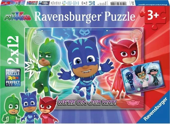 Ravensburger Puzzel PJ Masks - 2x12 Stukjes - Kinderpuzzel 7 Ravensburger Puzzel PJ Masks - 2x12 Stukjes - Kinderpuzzel - Afbeelding 5