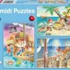 Schmidt Piraten! 3 X 48 Stukjes - Puzzel - 4+