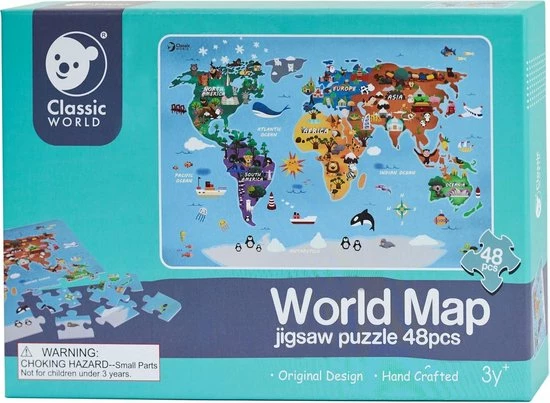 CLASSIC WORLD Puzzel Wereldkaart Continenten 48 St. 8 CLASSIC WORLD Puzzel Wereldkaart Continenten 48 St. - Afbeelding 6