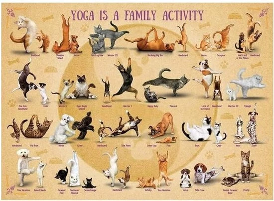 Eurographics Puzzel Yoga Is A Family Activity - 500 Stukjes 3 Eurographics Puzzel Yoga Is A Family Activity - 500 Stukjes