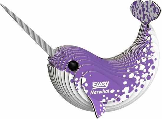 Eugy 3d-puzzel Narwal 11 X 7 Cm Karton Paar 24-delig 3 Eugy 3d-puzzel Narwal 11 X 7 Cm Karton Paar 24-delig