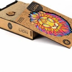 UNIDRAGON Houten Puzzel Dier - Mysterieuze Leeuw - 192 Stukjes - Medium 24x31 Cm -Puzzels Verkoopwinkel 550x405 4