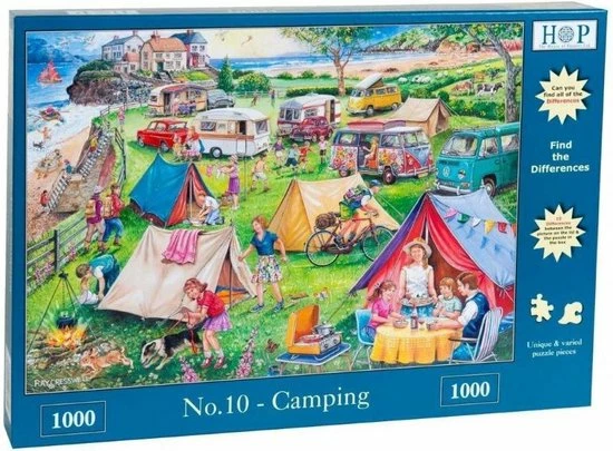 House Of Puzzles No.10 - Camping Puzzel 1000 Stukjes 4 House Of Puzzles No.10 - Camping Puzzel 1000 Stukjes - Afbeelding 2