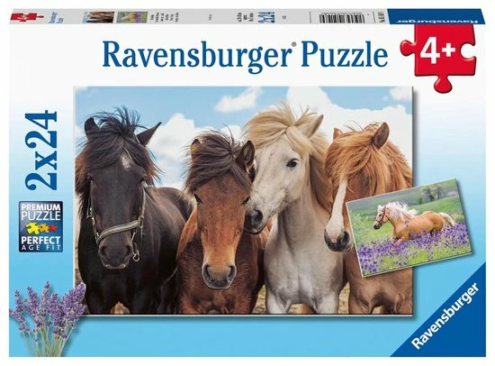 Ravensburger Puzzel Paardenliefde - 2 X 24 Stukjes - Kinderpuzzel 3 Ravensburger Puzzel Paardenliefde - 2 X 24 Stukjes - Kinderpuzzel
