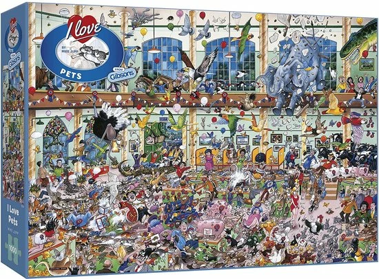 Gibsons I Love Pets Puzzel (1000 Stukjes) 4 Gibsons I Love Pets Puzzel (1000 Stukjes) - Afbeelding 2