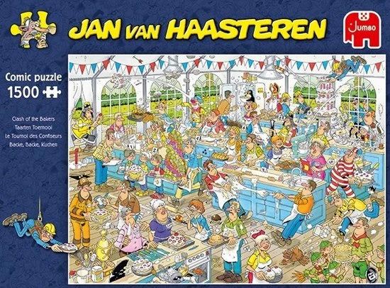 Jan Van Haasteren Taarten Toernooi Puzzel - 1500 Stukjes 11 Jan Van Haasteren Taarten Toernooi Puzzel - 1500 Stukjes - Afbeelding 9