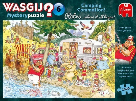 Wasgij Retro Mystery 6 Onrust Op De Camping! Puzzel - 1000 Stukjes 5 Wasgij Retro Mystery 6 Onrust Op De Camping! Puzzel - 1000 Stukjes - Afbeelding 3