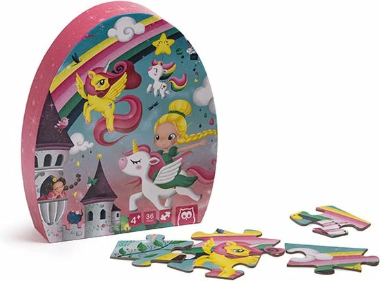 Eurekakids Puzzel Unicorn - 36 Stukjes - Kinderpuzzel Met Eenhoorns En Prinsessen - 50 X 40 Cm 3 Eurekakids Puzzel Unicorn - 36 Stukjes - Kinderpuzzel Met Eenhoorns En Prinsessen - 50 X 40 Cm