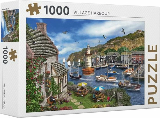 Rebo Productions Rebo Legpuzzel 1000 Stukjes – Village Harbour 4 Rebo Productions Rebo Legpuzzel 1000 Stukjes – Village Harbour - Afbeelding 2