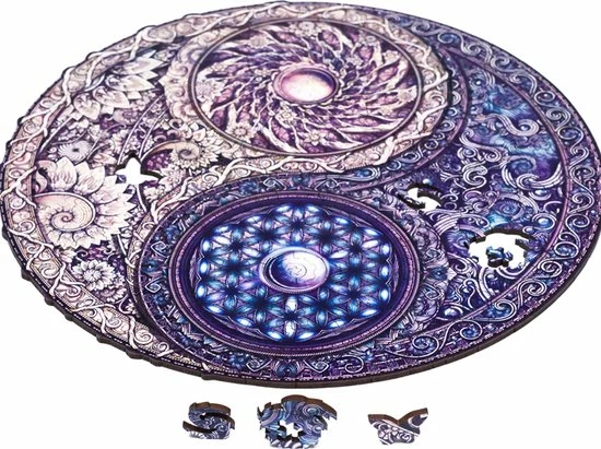 UNIDRAGON Houten Puzzel Mandala - Overkoepelende Tegenstellingen - 350 Stukjes - King Size 33x33 Cm 10 UNIDRAGON Houten Puzzel Mandala - Overkoepelende Tegenstellingen - 350 Stukjes - King Size 33x33 Cm - Afbeelding 8