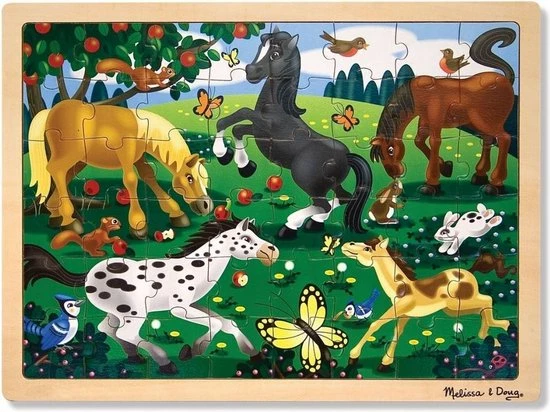 Melissa & Doug - Frolicking Horses - Legpuzzel - 48 PC 3 Melissa & Doug - Frolicking Horses - Legpuzzel - 48 PC