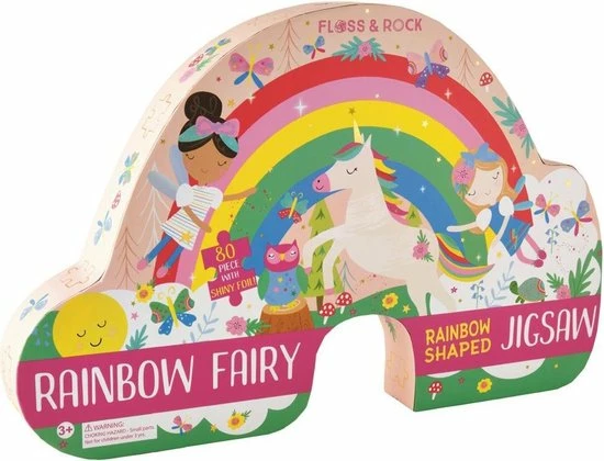 Floss & Rock Rainbow Fairy - Puzzel - 80 Stukjes - 60 X 40 Cm - Multi 3 Floss & Rock Rainbow Fairy - Puzzel - 80 Stukjes - 60 X 40 Cm - Multi
