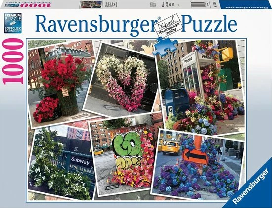 Ravensburger Puzzel NYC Bloemenpracht - Legpuzzel - 1000 Stukjes 3 Ravensburger Puzzel NYC Bloemenpracht - Legpuzzel - 1000 Stukjes