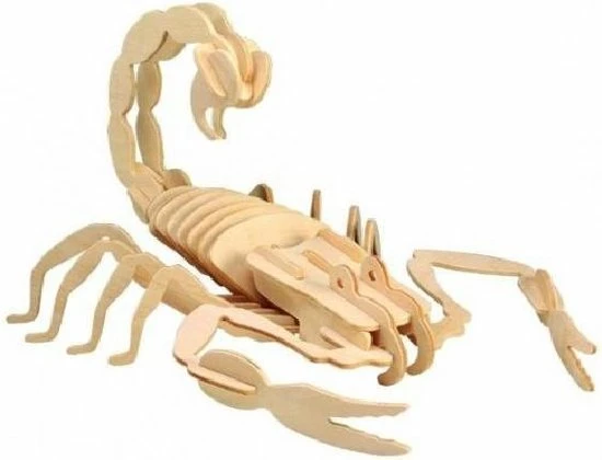 De Bouwplaats Bouwpakket 3D Puzzel Schorpioen - Hout 4 De Bouwplaats Bouwpakket 3D Puzzel Schorpioen - Hout - Afbeelding 2