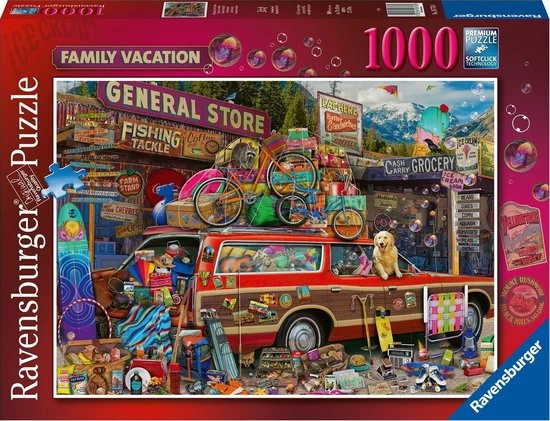 Ravensburger Puzzel - Familievakantie - 1000st. 3 Ravensburger Puzzel - Familievakantie - 1000st.