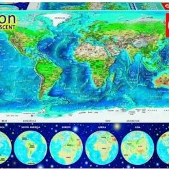 Legpuzzel - Wereldkaart - Glow In The Dark- Educa Puzzel 1000 Stukjes