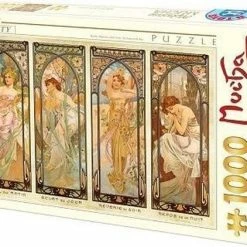 D-Toys Mucha - De Delen Van De Dag (1000 Stukjes, Kunst Puzzel)