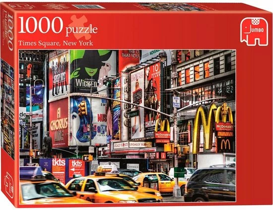 Jumbo Puzzel Time Square New York - Legpuzzel - 1000 Stukjes 3 Jumbo Puzzel Time Square New York - Legpuzzel - 1000 Stukjes