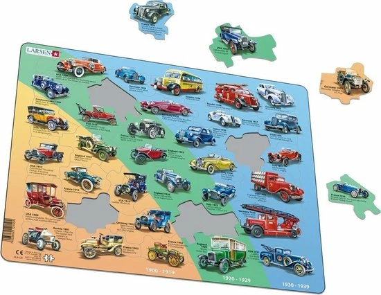 Larsen Legpuzzel Maxi Historie Auto's Junior 42 Stukjes 4 Larsen Legpuzzel Maxi Historie Auto's Junior 42 Stukjes - Afbeelding 2