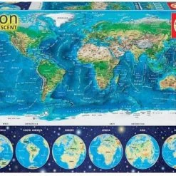 Legpuzzel - Wereldkaart - Glow In The Dark- Educa Puzzel 1000 Stukjes -Puzzels Verkoopwinkel 550x427 1