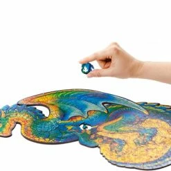 UNIDRAGON Houten Puzzel Dier - Beschermende Draak - 330 Stukjes - King Size 27x44 Cm -Puzzels Verkoopwinkel 550x427