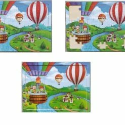 YUMI 2 Houten Puzzels-60 Stuk-Legpuzzel-Educatief-Kinderen-Kleuters-Dino/Luchtballon -Puzzels Verkoopwinkel 550x428