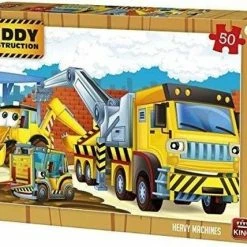 King Kinderpuzzel Heavy Machines 50 Stuks 24,5 X 17 Cm