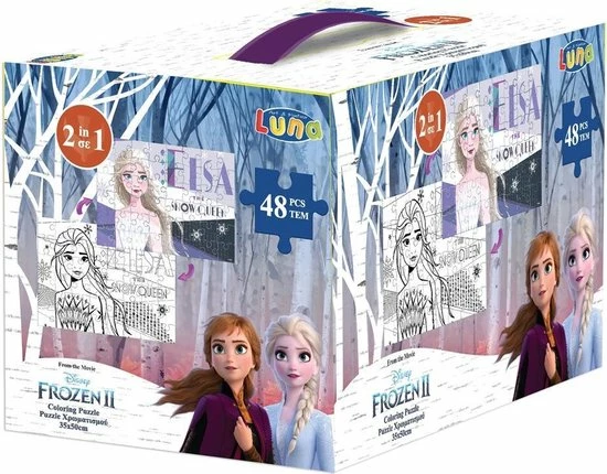 Luna Legpuzzel/kleurplaat Frozen Meisjes 48 Stukjes 3 Luna Legpuzzel/kleurplaat Frozen Meisjes 48 Stukjes