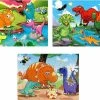 Sorprese Puzzel – 3 Paar – Kinderpuzzel – Dinosaurus – 40 Stukjes – Leerzame Puzzels - Sinterklaas - Cadeau -Puzzels Verkoopwinkel 550x433 1