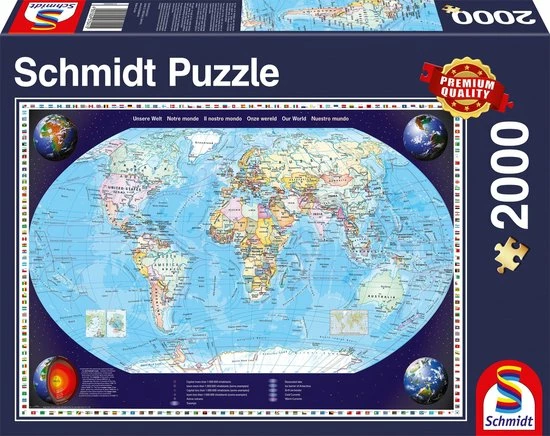 Schmidt Puzzle: Onze Wereld - Legpuzzel 3 Schmidt Puzzle: Onze Wereld - Legpuzzel