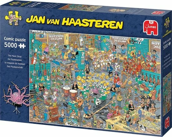 Jan Van Haasteren De Muziekwinkel Puzzel - 5000 Stukjes 7 Jan Van Haasteren De Muziekwinkel Puzzel - 5000 Stukjes - Afbeelding 5