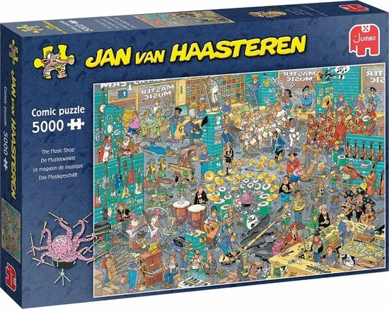 Jan Van Haasteren De Muziekwinkel Puzzel - 5000 Stukjes 3 Jan Van Haasteren De Muziekwinkel Puzzel - 5000 Stukjes