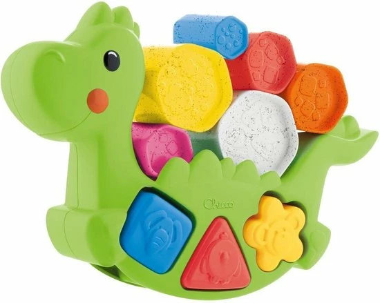 Chicco - Puzzel / Vormenstoof - Dino 5 Chicco - Puzzel / Vormenstoof - Dino - Afbeelding 3