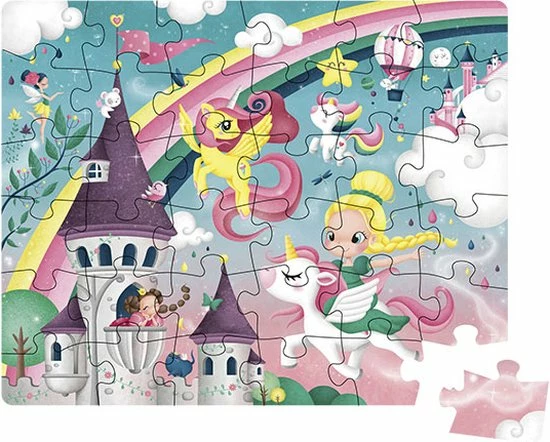 Eurekakids Puzzel Unicorn - 36 Stukjes - Kinderpuzzel Met Eenhoorns En Prinsessen - 50 X 40 Cm 4 Eurekakids Puzzel Unicorn - 36 Stukjes - Kinderpuzzel Met Eenhoorns En Prinsessen - 50 X 40 Cm - Afbeelding 2