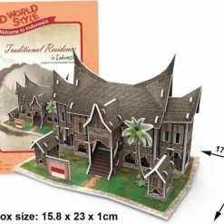 Dielay - 3D Puzzel - Complete Set - 30 Onderdelen - Traditioneel Indonesisch Huis 9 Dielay - 3D Puzzel - Complete Set - 30 Onderdelen - Traditioneel Indonesisch Huis -Puzzels Verkoopwinkel 550x445 5