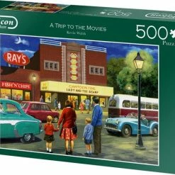 Falcon Puzzel A Trip To The Movies - Legpuzzel - 500 Stukjes -Puzzels Verkoopwinkel 550x447