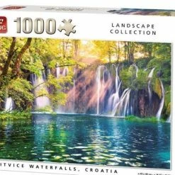 King Puzzel 1000 Stukjes Plitvice Watervallen - King - Legpuzzel (68 X 49 Cm)