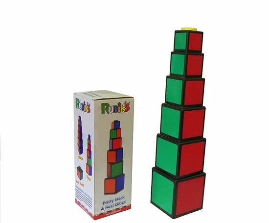 Goliath Rubik's Twisty Stack & Nest Cubes - Stapelbare Bouwblokken 6 Delig 3 Goliath Rubik's Twisty Stack & Nest Cubes - Stapelbare Bouwblokken 6 Delig