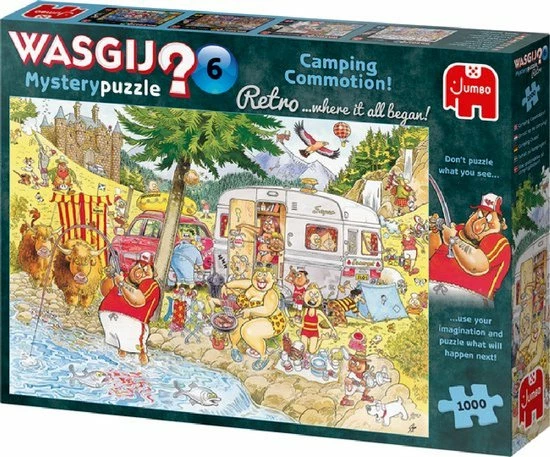 Wasgij Retro Mystery 6 Onrust Op De Camping! Puzzel - 1000 Stukjes 4 Wasgij Retro Mystery 6 Onrust Op De Camping! Puzzel - 1000 Stukjes - Afbeelding 2
