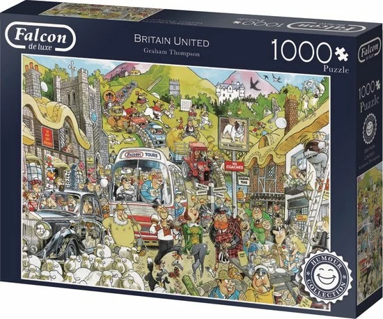 Jumbo Falcon Puzzel Graham Thompson Britain - Legpuzzel - 1000 Stukjes 5 Jumbo Falcon Puzzel Graham Thompson Britain - Legpuzzel - 1000 Stukjes - Afbeelding 3