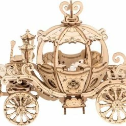 Merkloos Vitafa Houten Puzzel Volwassenen - Pompoenwagen - Knutselen Hout - Houten Puzzel - 3D Houten Puzzel - Legpuzzel Hout